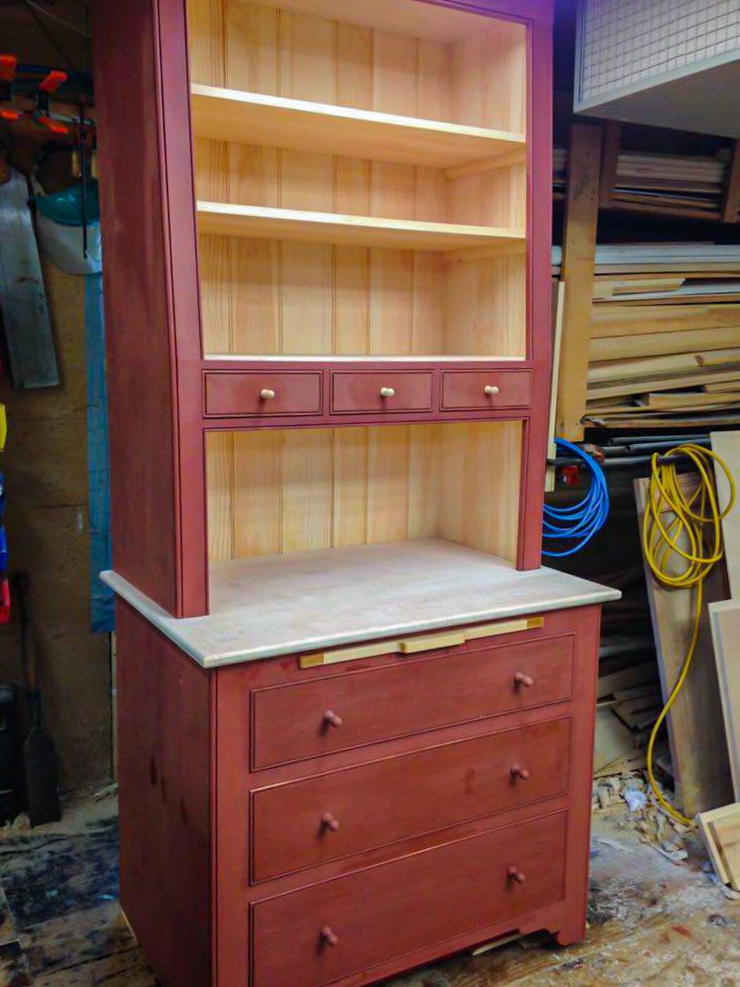 Slant front breakfront — exterior cabinet view showing period proportions