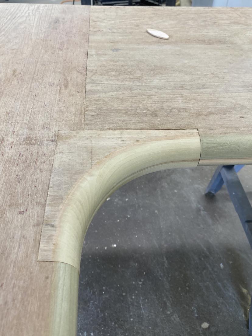 Cabinet top curved profile, shop routing