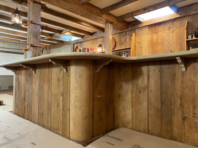 Finished cabinet installed, room view