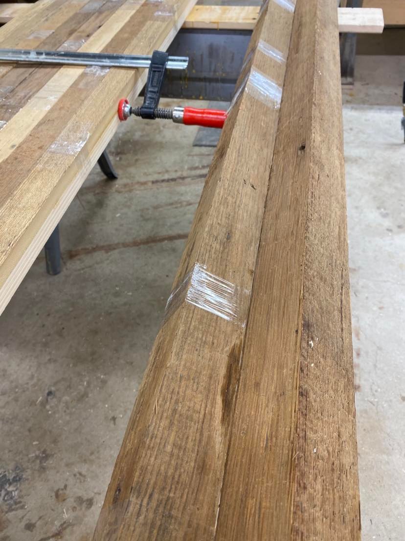 Arched raised-panel door, raw white pine