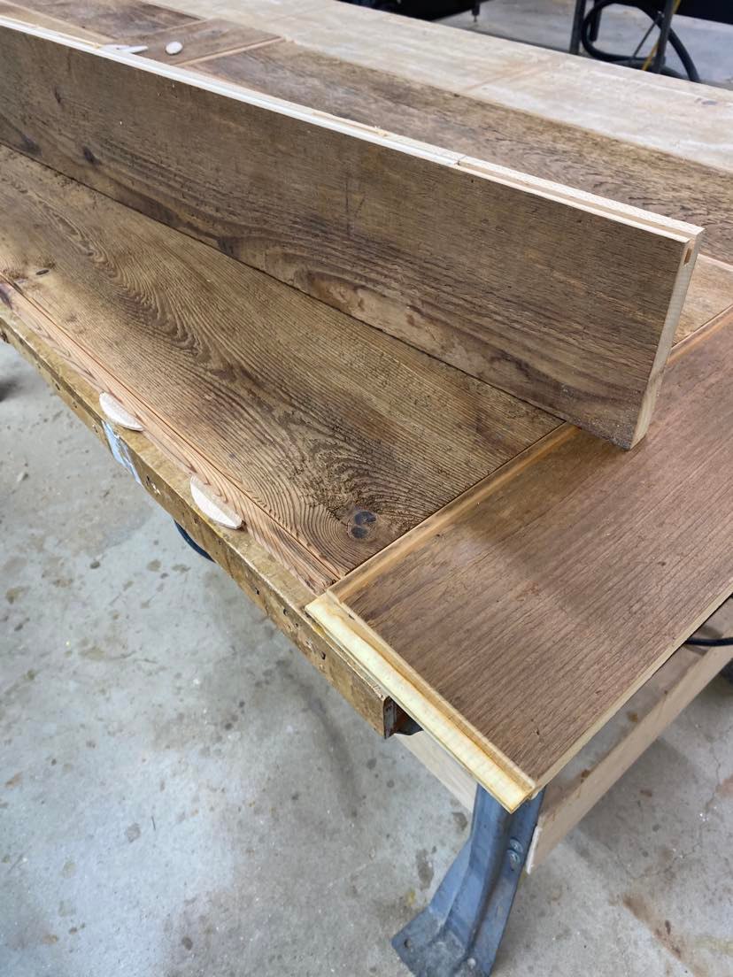 Cabinet back panels with beading detail