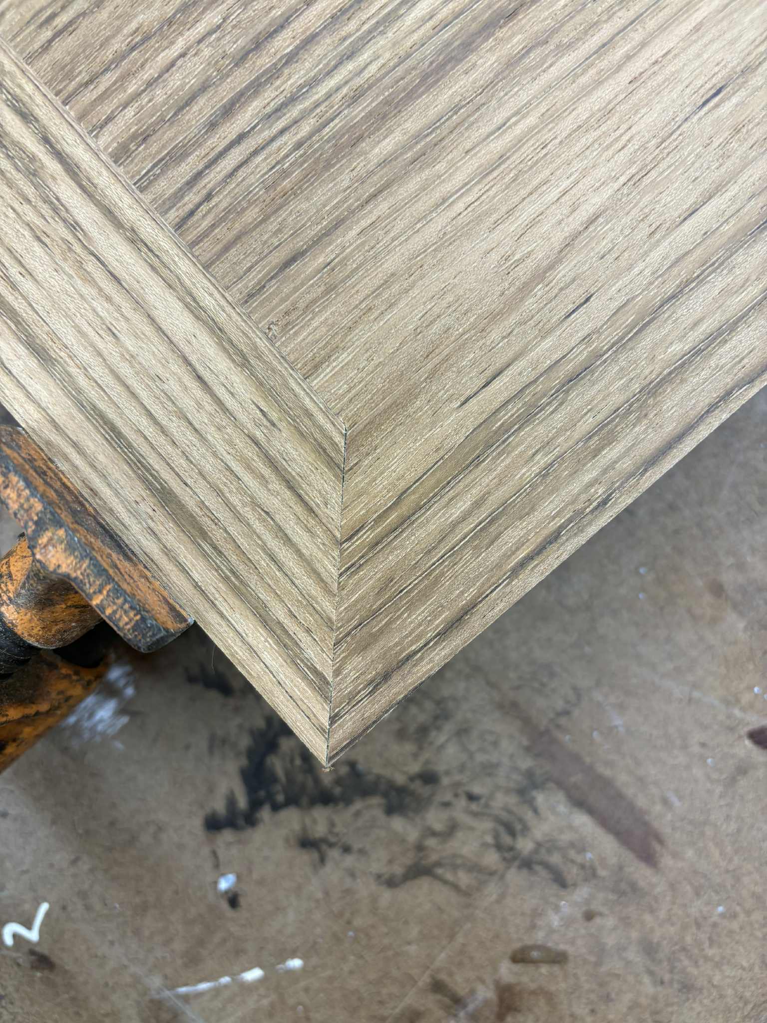 Open stair framework showing risers, treads, and stringers under construction